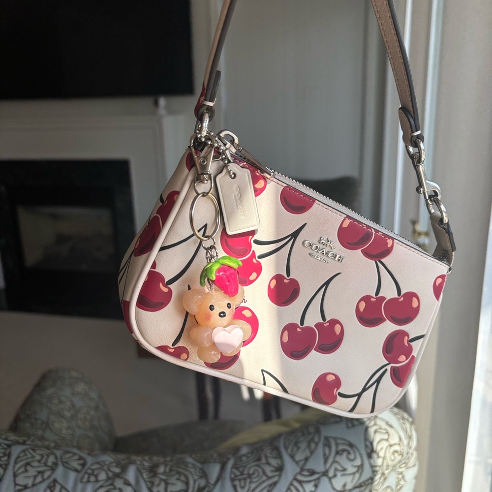 Strawberry Bear Purse Charm